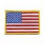90RWBV : Patch, American Flag RWB W/H&L Approx 2" x 3" USA